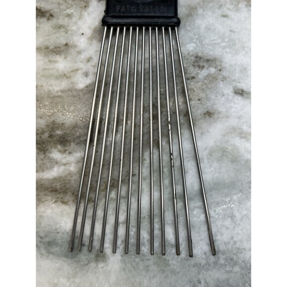 Vintage 9" Afro Hair Styling Pic Black Power Handle Peace Sign 1960-70’s - Picture 6 of 7